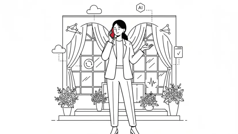 Illustration for "Book More Tours: The Best AI Receptionist for Venues" highlighting Up to 85% of unanswered callers never call back, and a 5-minute response can boo...