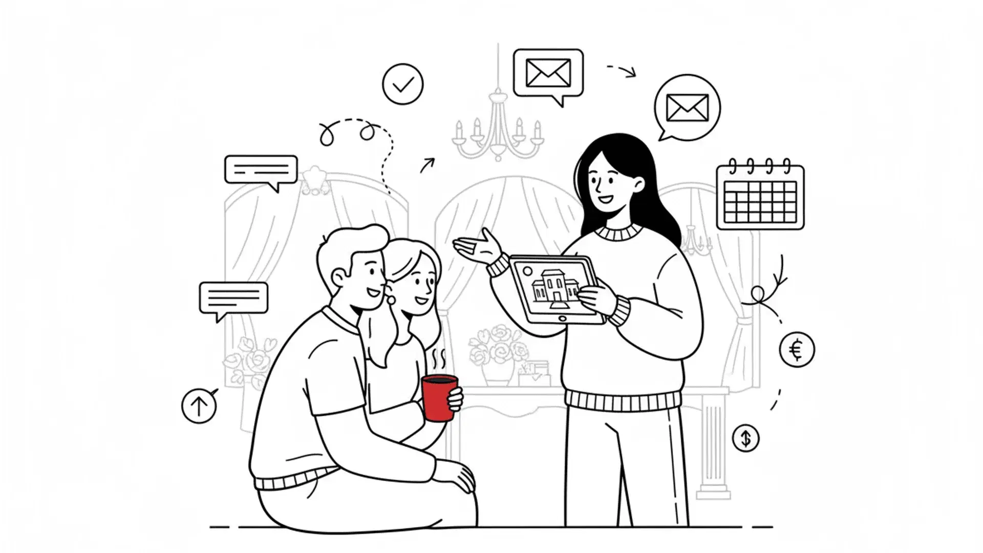 Illustration for "Maximizing Bookings: A Wedding Venue's Guide to Lead Generation, Response Time, and Follow-Up Strategy" highlighting * **Speed wins:** Responding to a lead within one minute can increase conversion...