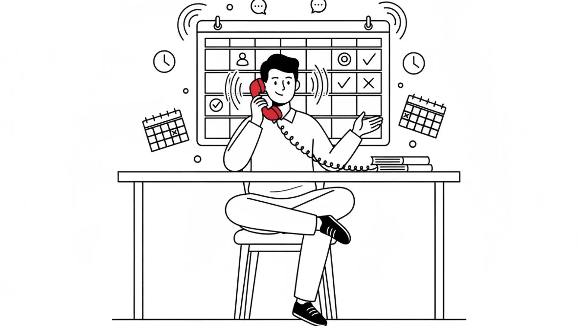 AI calendar synchronization illustration