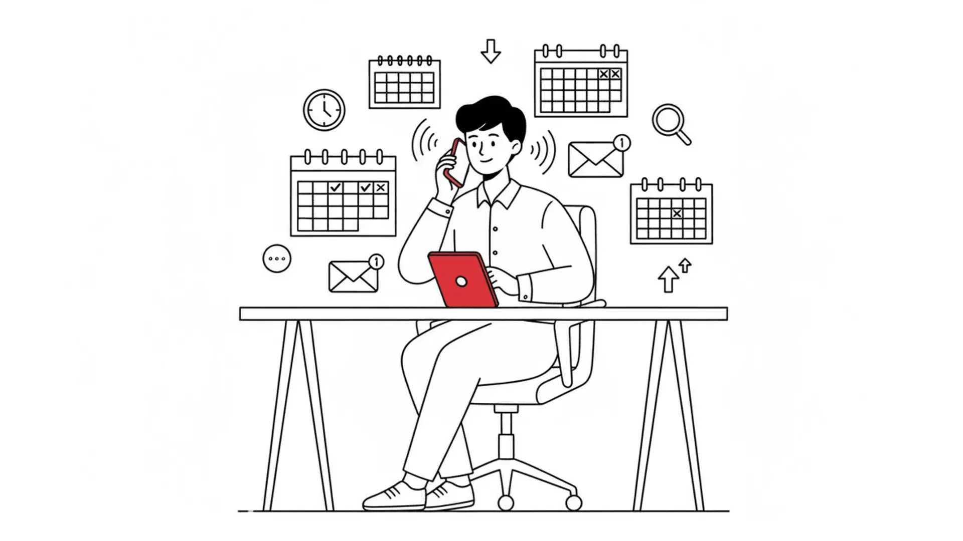 Multi-channel booking illustration