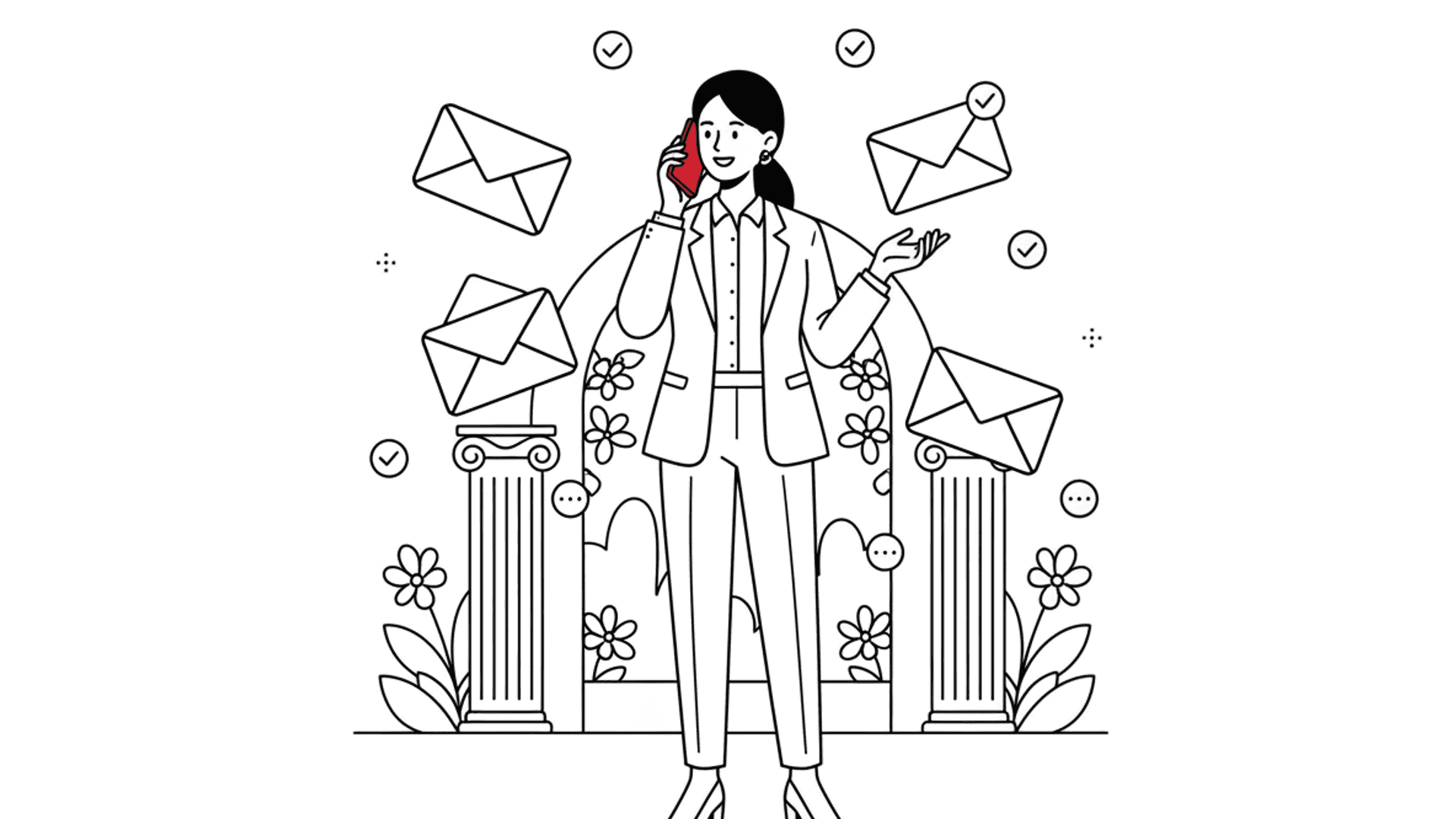 Personalized email with attachments illustration