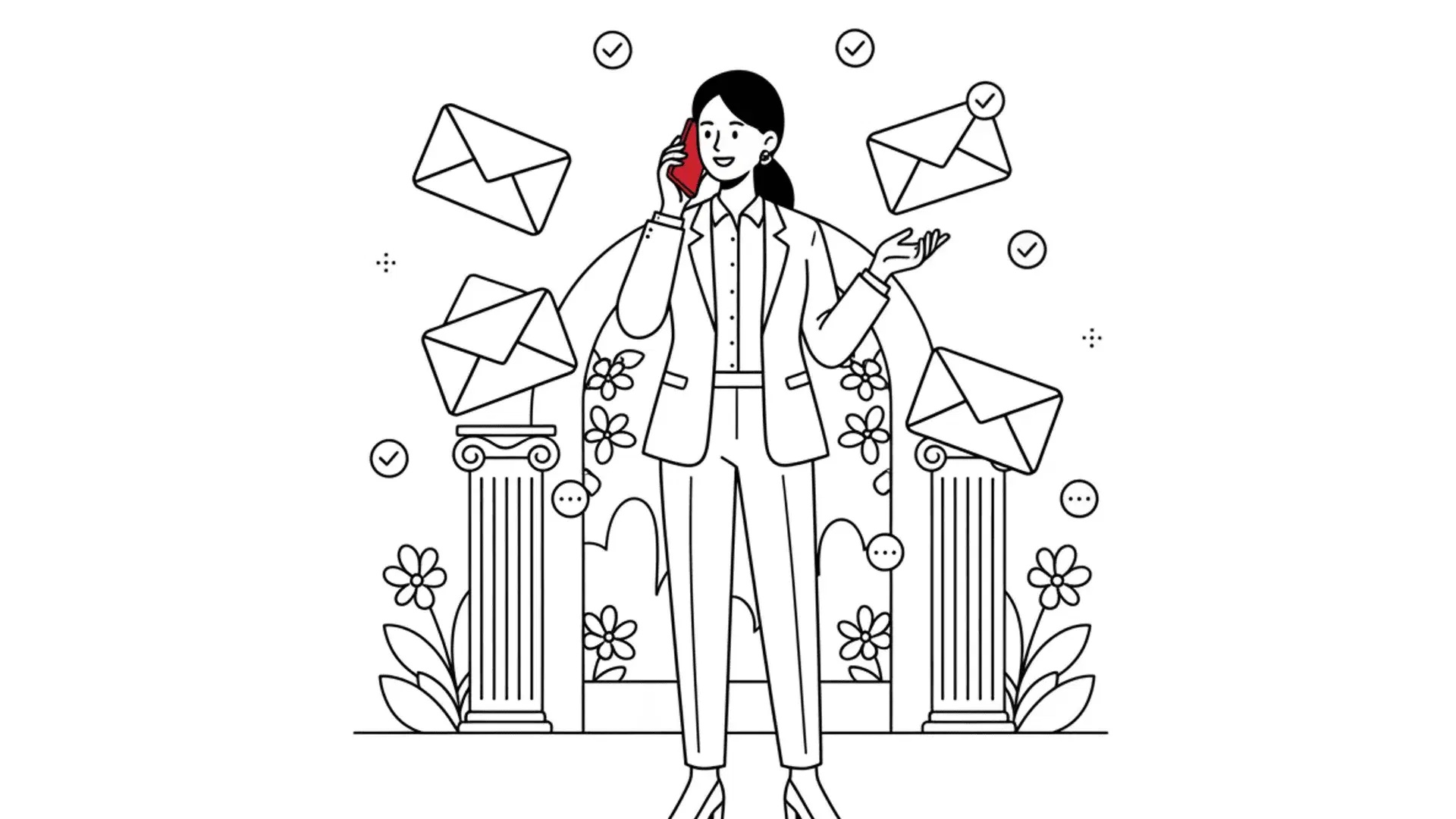 Personalized email with attachments illustration