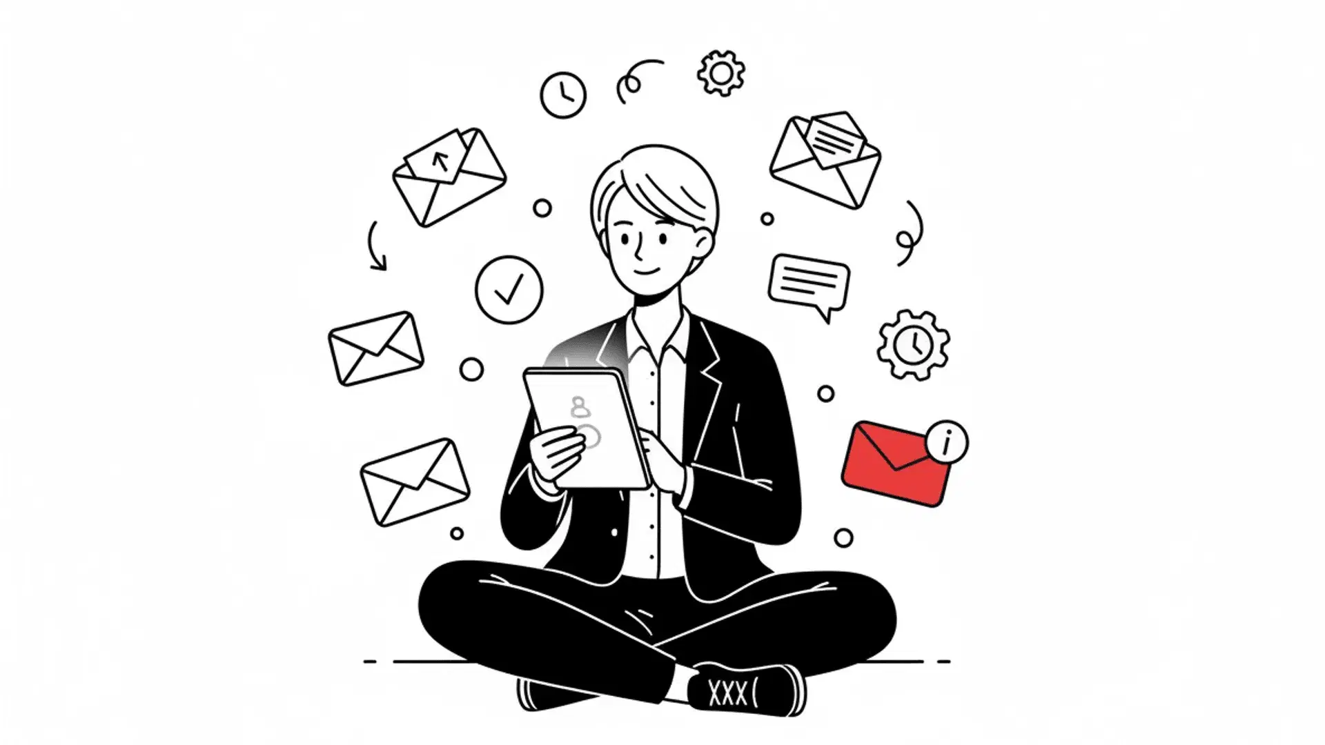 Multi-touch follow-up sequence illustration