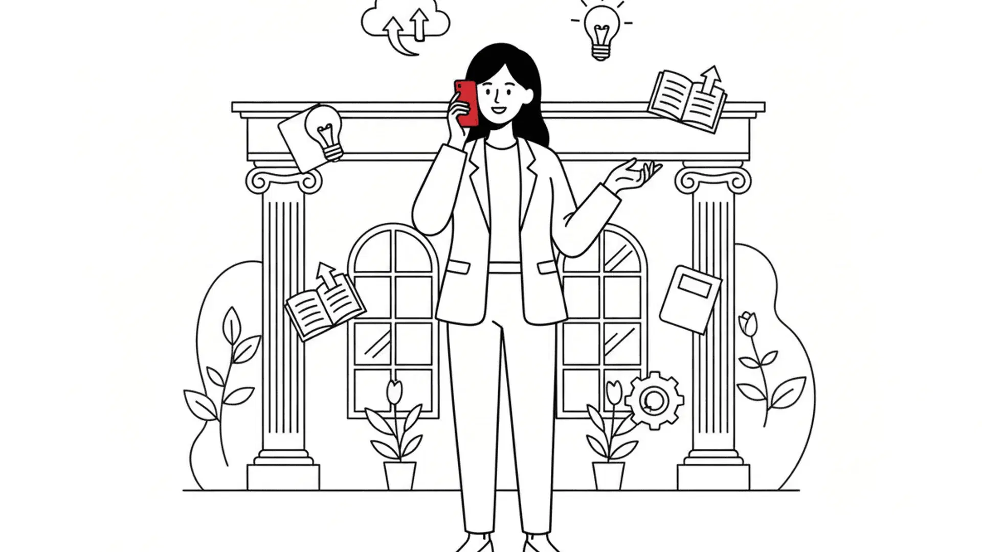 Custom business training illustration