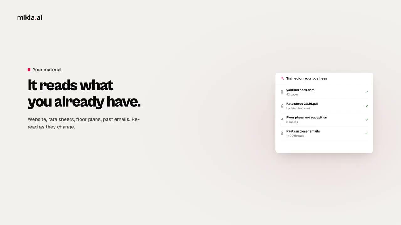 AI Trained on Your Docs, With No Invented Pricing