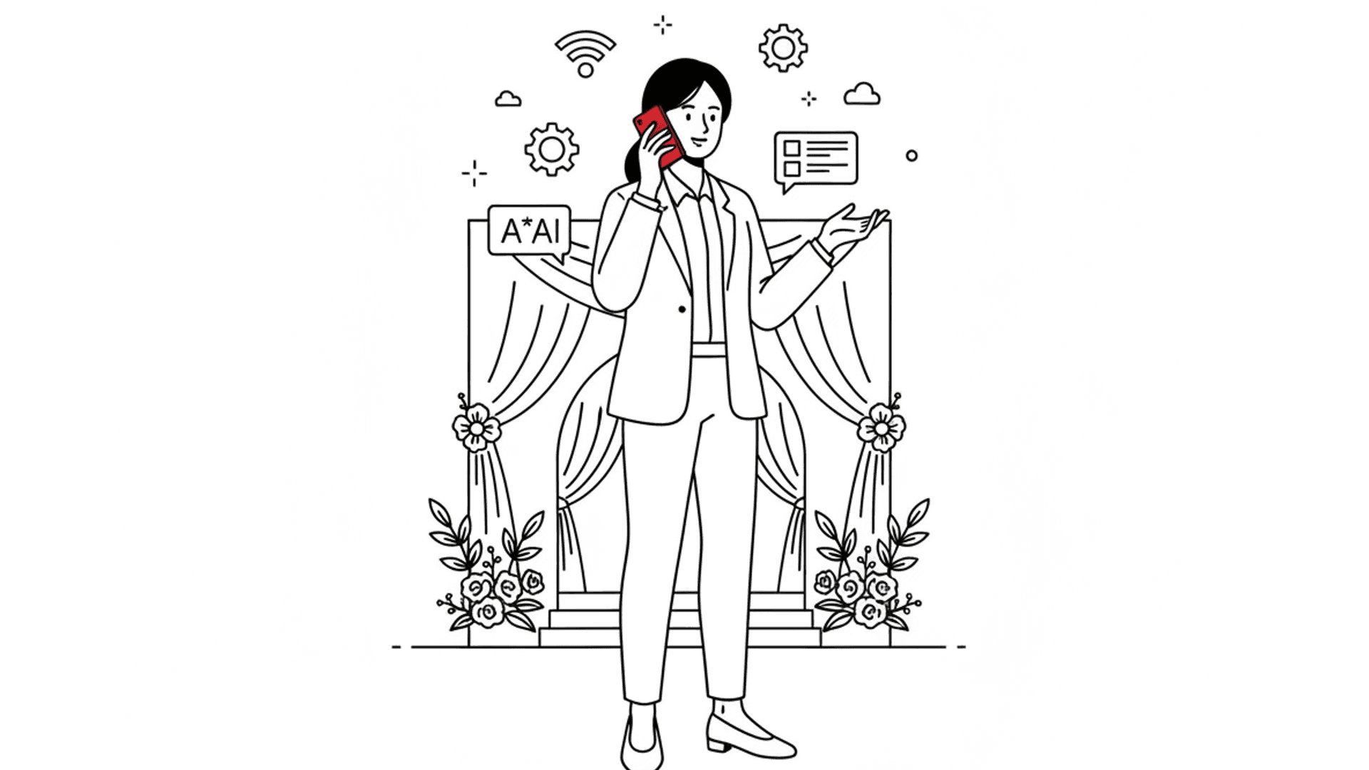 Illustration for "Best AI Receptionist for Wedding Venues 2026" highlighting We tested 5 AI receptionist tools for wedding venues. Most only answer phones. O...