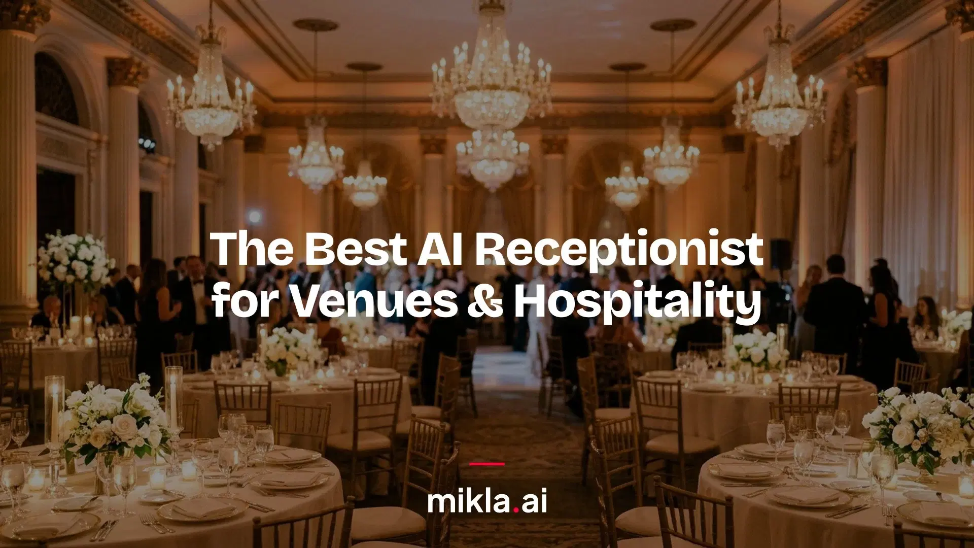 Illustration for "The Best AI Receptionist for Venues & Hospitality (2026)" highlighting Five AI receptionists compared for venues, restaurants, and hotels: what each co...