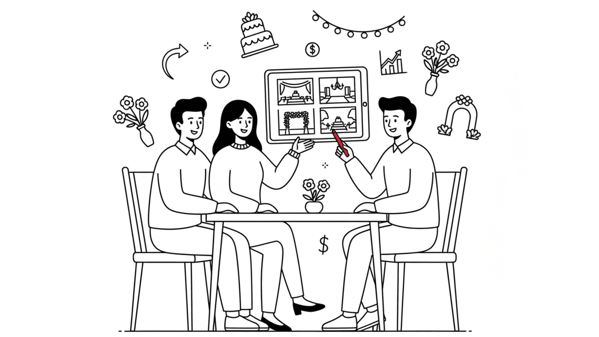 Illustration for "Wedding Venue Sales Funnel: Inquiry to Contract in 7 Days" highlighting Most venues lose 85% of missed calls and wait 42 hours to reply to inquiries whi...