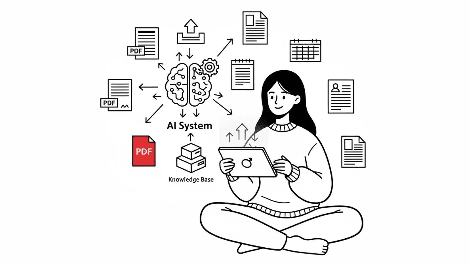 AI knowledge base illustration