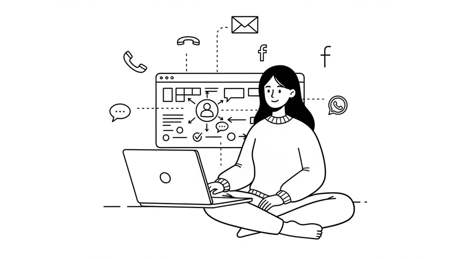 Lead management system illustration