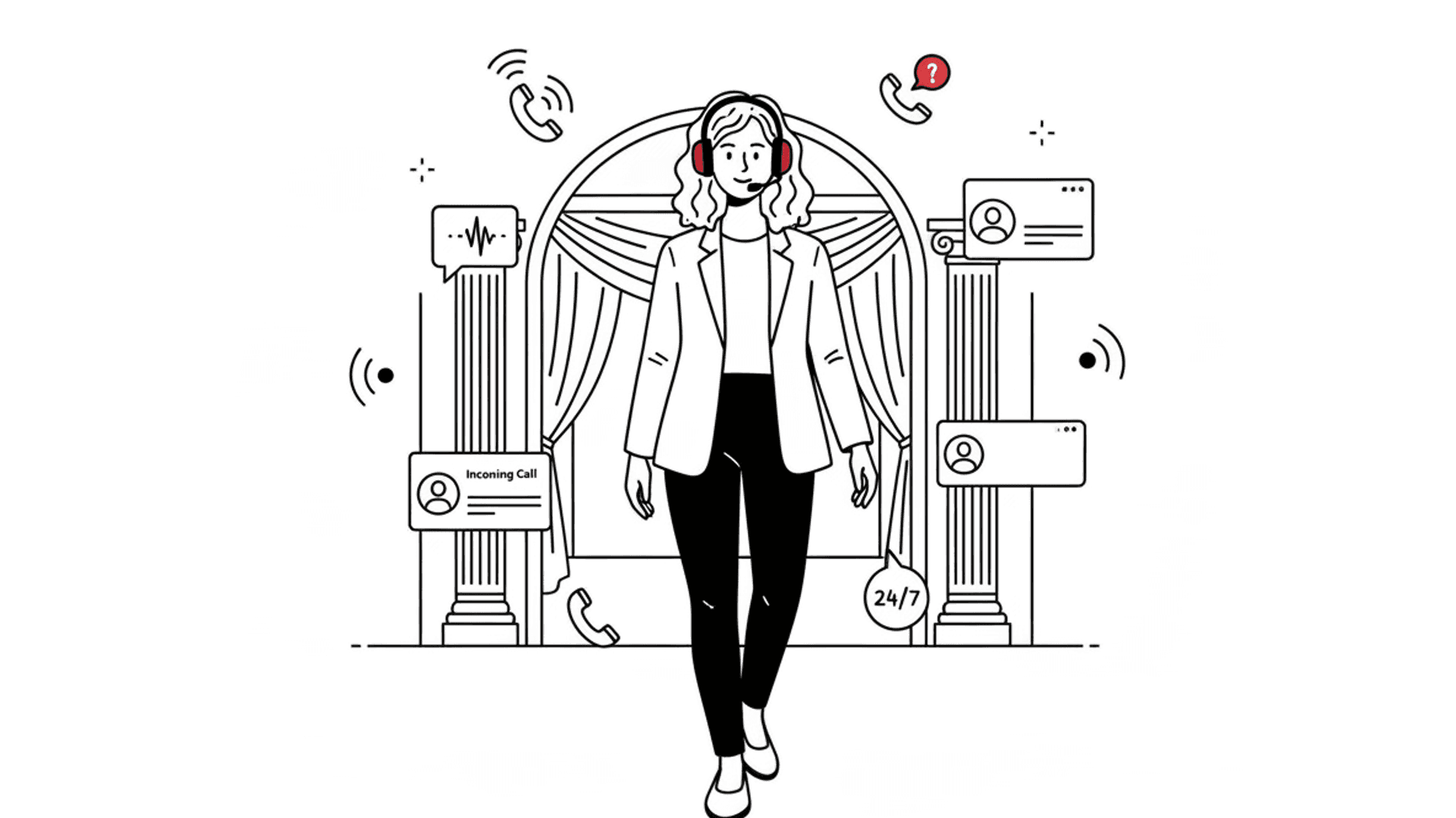 AI phone answering service illustration