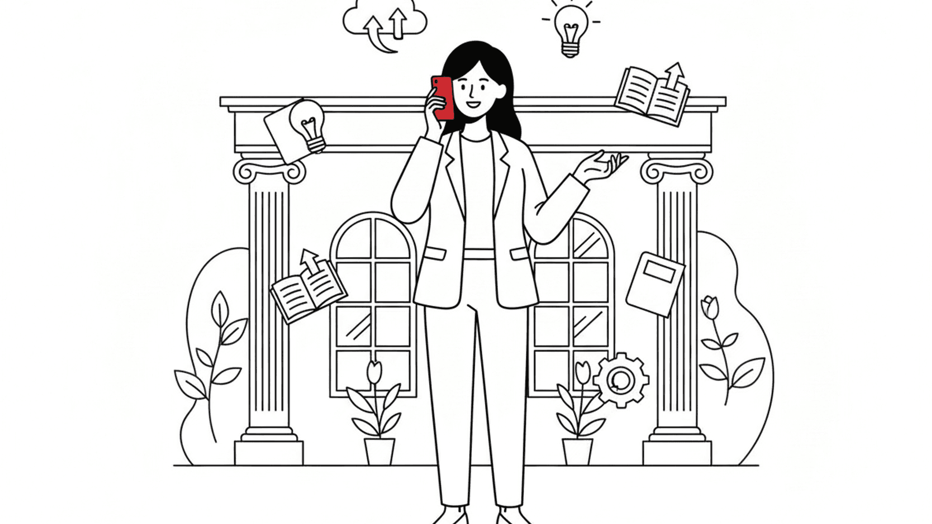 Custom business training illustration